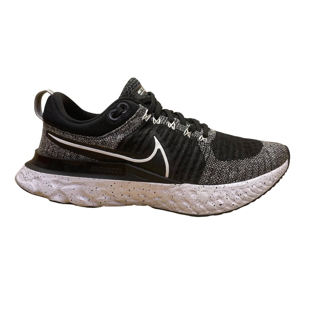 Nike Mens Black & White React Infinity Run Flyknit 2 Running Shoes Size 8.5